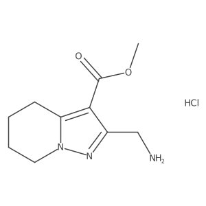 methyl 2-(aminomethyl)-4H,5H,6H,7H-pyrazolo[1,5-a]pyridine-3-carboxylate hydrochloride Structure