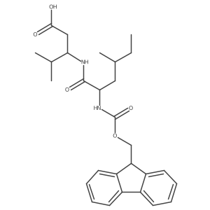 (3R)-3-[2-({[(9H-fluoren-9-yl)methoxy]carbonyl}amino)-4-methylhexanamido]-4-methylpentanoic acid结构式