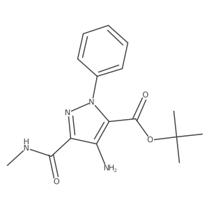 tert-butyl 4-amino-3-(methylcarbamoyl)-1-phenyl-1H-pyrazole-5-carboxylate结构式