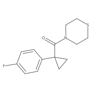 4-[1-(4-Fluorophenyl)cyclopropanecarbonyl]thiomorpholine结构式