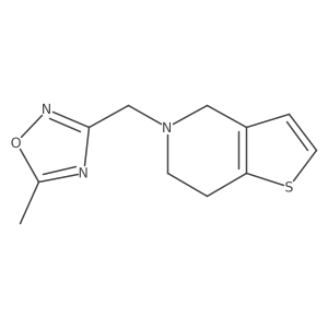 5-methyl-3-({4H,5H,6H,7H-thieno[3,2-c]pyridin-5-yl}methyl)-1,2,4-oxadiazole结构式