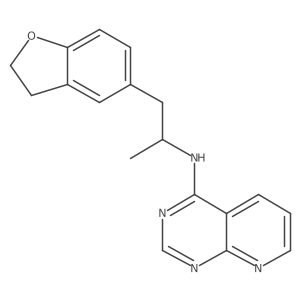 N-[1-(2,3-Dihydro-1-benzofuran-5-yl)propan-2-yl]pyrido[2,3-d]pyrimidin-4-amine结构式