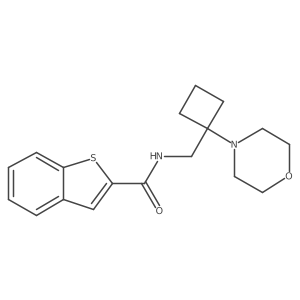 N-{[1-(morpholin-4-yl)cyclobutyl]methyl}-1-benzothiophene-2-carboxamide结构式