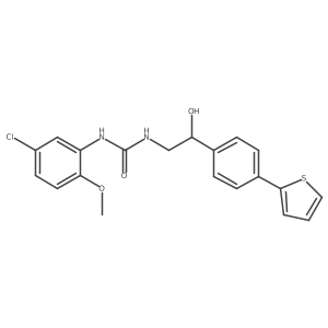 3-(5-Chloro-2-methoxyphenyl)-1-{2-hydroxy-2-[4-(thiophen-2-yl)phenyl]ethyl}urea结构式