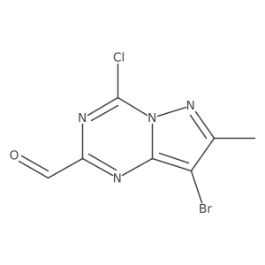 8-Bromo-4-chloro-7-methylpyrazolo[1,5-a][1,3,5]triazine-2-carbaldehyde结构式