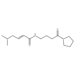 (E)-4-(Dimethylamino)-N-(4-oxo-4-pyrrolidin-1-ylbutyl)but-2-enamide结构式