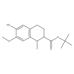 Tert-butyl 6-hydroxy-7-methoxy-1-methyl-1,2,3,4-tetrahydroisoquinoline-2-carboxylate结构式