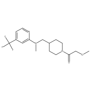 2-Methoxy-1-[4-({methyl[4-(trifluoromethyl)pyridin-2-yl]amino}methyl)piperidin-1-yl]ethan-1-one结构式