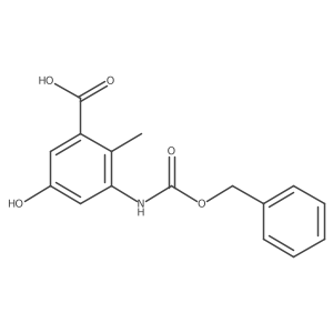 3-{[(Benzyloxy)carbonyl]amino}-5-hydroxy-2-methylbenzoic acid Structure