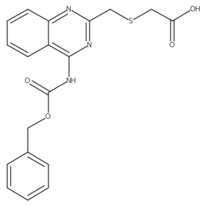 2-{[(4-{[(Benzyloxy)carbonyl]amino}quinazolin-2-yl)methyl]sulfanyl}acetic acid结构式
