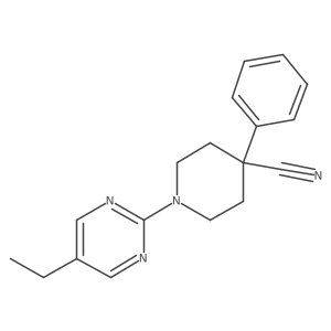 1-(5-Ethylpyrimidin-2-yl)-4-phenylpiperidine-4-carbonitrile结构式