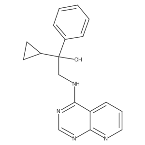 1-Cyclopropyl-1-phenyl-2-({pyrido[2,3-d]pyrimidin-4-yl}amino)ethan-1-ol Structure