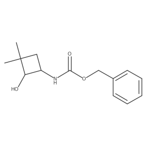rac-benzyl N-[(1R,2S)-2-hydroxy-3,3-dimethylcyclobutyl]carbamate结构式