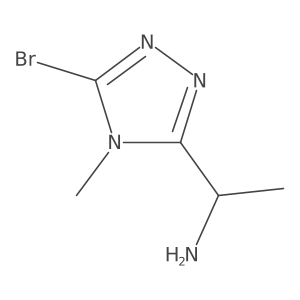 (1R)-1-(5-bromo-4-methyl-4H-1,2,4-triazol-3-yl)ethan-1-amine Structure