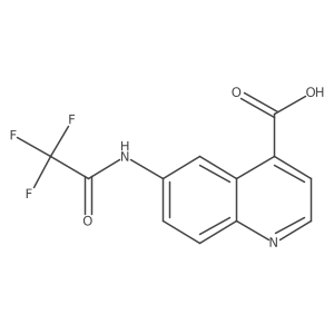 6-(2,2,2-Trifluoroacetamido)quinoline-4-carboxylic acid结构式
