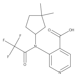 3-[N-(3,3-dimethylcyclopentyl)-2,2,2-trifluoroacetamido]pyridine-4-carboxylic acid Structure