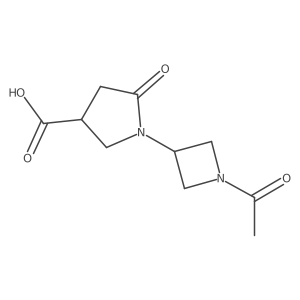 1-(1-Acetylazetidin-3-yl)-5-oxopyrrolidine-3-carboxylic acid结构式