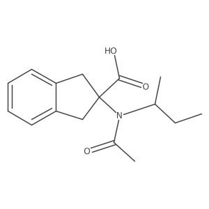 2-[N-(butan-2-yl)acetamido]-2,3-dihydro-1H-indene-2-carboxylic acid结构式
