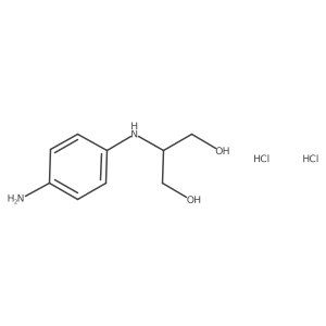 2-[(4-Aminophenyl)amino]propane-1,3-diol dihydrochloride Structure
