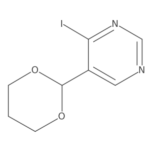 5-(1,3-dioxan-2-yl)-4-iodoPyrimidine结构式