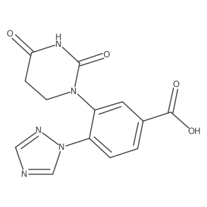 3-(2,4-Dioxohexahydropyrimidin-1-yl)-4-(1,2,4-triazol-1-yl)benzoic acid结构式