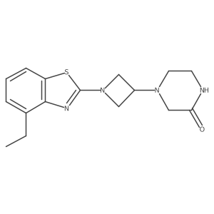 4-[1-(4-Ethyl-1,3-benzothiazol-2-yl)azetidin-3-yl]piperazin-2-one Structure
