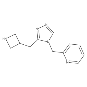 2-({3-[(azetidin-3-yl)methyl]-4H-1,2,4-triazol-4-yl}methyl)pyridine结构式