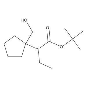 tert-butyl N-ethyl-N-[1-(hydroxymethyl)cyclopentyl]carbamate结构式