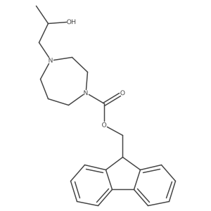 (9H-fluoren-9-yl)methyl 4-(2-hydroxypropyl)-1,4-diazepane-1-carboxylate结构式