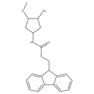 rac-(9H-fluoren-9-yl)methyl N-[(1R,3S,4R)-3-hydroxy-4-methoxycyclopentyl]carbamate Structure
