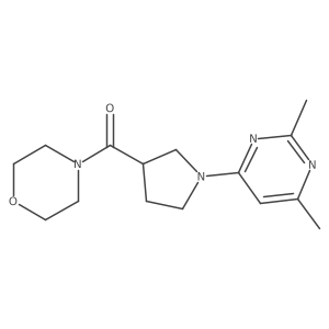 4-[1-(2,6-Dimethylpyrimidin-4-yl)pyrrolidine-3-carbonyl]morpholine Structure