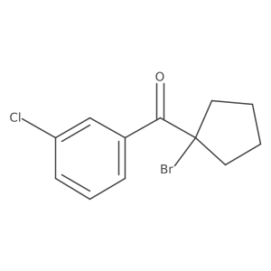 (1-Bromocyclopentyl)(3-chlorophenyl)methanone Structure