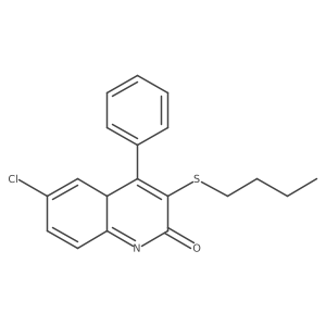 3-butylsulfanyl-6-chloro-4-phenyl-4aH-quinolin-2-one结构式