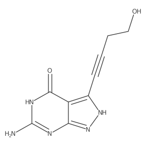 6-Amino-3-(4-hydroxybut-1-ynyl)-2,5-dihydropyrazolo[3,4-d]pyrimidin-4-one Structure