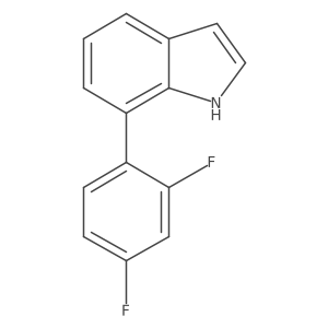 1h-Indole,7-(2,4-difluorophenyl)-结构式