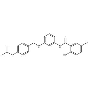 Benzamide,5-chloro-2-hydroxy-n-[3-[[[4-(2-methylpropyl)phenyl]methyl]amino]phenyl]- Structure