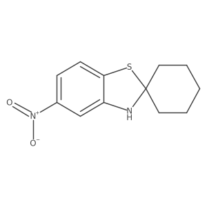 5-Nitrospiro[benzothiazole-2(3H),1a(2)-cyclohexane]结构式