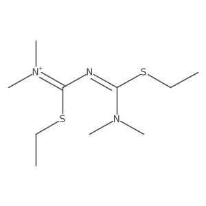 [[(Dimethylamino)(ethylthio)methylene]amino](ethylthio)dimethylmethanaminium Structure