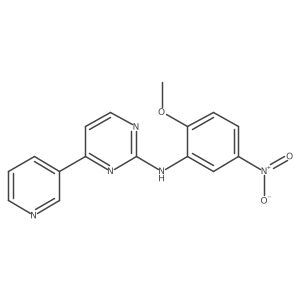 N-(2-methoxy-5-nitrophenyl)-4-(3-pyridyl)-2-pyrimidine-amine结构式