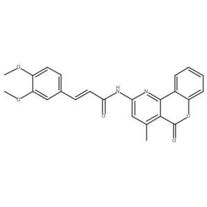 (Z)-3-(3,4-dimethoxyphenyl)-N-(4-methyl-5-oxo-5H-chromeno[4,3-b]pyridin-2-yl)acrylamide Structure