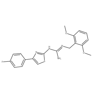 N-[(2,6-Dimethoxyphenyl)methyl]-N''-[4-(4-fluorophenyl)-1,3-thiazol-2-yl]guanidine Structure