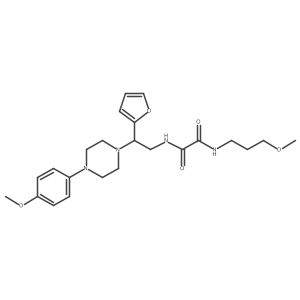 N1-(2-(furan-2-yl)-2-(4-(4-methoxyphenyl)piperazin-1-yl)ethyl)-N2-(3-methoxypropyl)oxalamide结构式