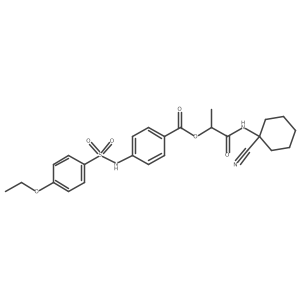 1-[(1-Cyanocyclohexyl)carbamoyl]ethyl 4-(4-ethoxybenzenesulfonamido)benzoate结构式