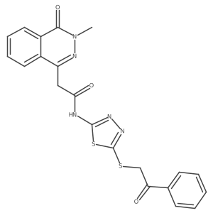 2-(3-methyl-4-oxo-3,4-dihydrophthalazin-1-yl)-N-{5-[(2-oxo-2-phenylethyl)sulfanyl]-1,3,4-thiadiazol-2-yl}acetamide Structure