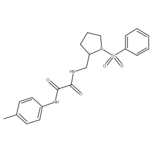 N1-((1-(phenylsulfonyl)pyrrolidin-2-yl)methyl)-N2-(p-tolyl)oxalamide Structure