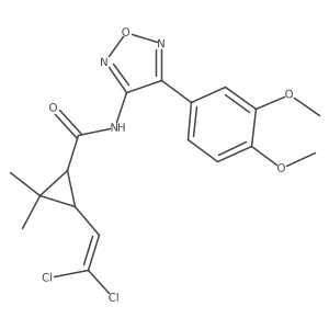 3-(2,2-dichloroethenyl)-N-[4-(3,4-dimethoxyphenyl)-1,2,5-oxadiazol-3-yl]-2,2-dimethylcyclopropanecarboxamide Structure
