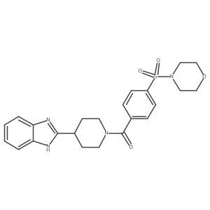 (4-(1H-benzo[d]imidazol-2-yl)piperidin-1-yl)(4-(morpholinosulfonyl)phenyl)methanone Structure