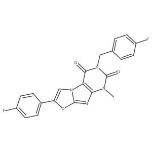 3-(4-fluorobenzyl)-7-(4-fluorophenyl)-1-methyloxazolo[2,3-f]purine-2,4(1H,3H)-dione结构式