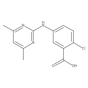 2-Chloro-5-[(4,6-dimethylpyrimidin-2-yl)amino]benzoic acid Structure