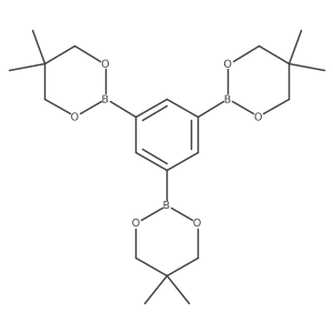 1,3,5-Tris(5,5-dimethyl-1,3,2-dioxaborinan-2-yl)benzene结构式